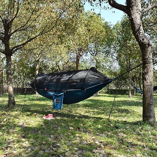  Camping Hammock with Mosquito Net,  Price: $89.99.  Color: Green,  Brand: AnorTrek.  Product Dimensions:  Length: 114 inches Width: 55 inches Folded Size: 13.94 x 11.54 x 4.37 inches.  Material: Soft square ripstop 230T nylon fabric.  Maximum Weight Recommendation: 600 Pounds.  Item Weight: 1.1 Kilograms.  Seating Capacity: 2.  About:   Our latest camping hammock with mosquito net features the advanced soft square ripstop 230T nylon fabric, providing exceptional softness, breathability, durability, and high strength. With a maximum weight capacity of 600 pounds, it ensures a safe and comfortable experience for you and your camping buddy.  High-density mosquito net - The attached mosquito net is crafted from high-quality B3 polyester material with denser net holes, effectively keeping small mosquitoes at bay. Relax and immerse yourself in nature without any disturbances. Perfect for camping, hiking, backpacking, or lounging in your garden!  Bigger support space - Equipped with two wide, sturdy semi-circular hammock poles made of lightweight yet robust aluminum alloy. These poles, each measuring 47.3 inches long, swiftly set up the mosquito net hammock without the need for additional tools. They fully expand the hammock and mosquito net, offering an unobstructed view and ample space.  Real anti-rollover design - Simply unzip the hammock, push the mosquito net to the side of the hammock poles, and enjoy the hammock without the net. The sturdy hammock poles prevent accidental falls. With dimensions of 114" * 55" and a weight of 2.3 pounds, it's designed for stability and comfort.  All in one package - This comprehensive package includes two hammock tree straps, two carabiners, and two semi-circular hammock poles, all neatly stored in a spacious storage bag attached to the hammock. Additionally, two shoulder ropes allow for easy transportation. Each hammock tree strap is 10 feet long with 18+1 loops, facilitating hassle-free setup on various anchor points.  Rain Fly Sold seperately   Rain Fly dimmensions   10'x10'   Comes with everything you need to install your rain fly, straps, carabiners, para cord (just in case).  Rain Fly is an additional $40.00  Customer Ratings by Feature:  Lightweight: 4.7 out of 5 Easy to Assemble: 4.6 out of 5 Comfort: 4.5 out of 5 Sturdiness: 4.3 out of 5    Starker Norden Product Review:  We took this hammock on a rainy night and set it up between two Red Alders on the side of Humpback Mountian. It performed very well! We stayed dry and had ample room for the two of us. Set up was easy with the included tree straps. I like how durable the Zippers are and I am a big fan of the mosquito net. We were eaten alive when we were outside the hammock. If you have ever camped in the Mountains of Washington you know what I mean!  Also worthy of Note is the packability of this hamnmock system. takes up no more space than a large water bottle. I gave this hammock 9.5 of 10 stars. the reason for the half star is it could have been easier to install the rain fly but that is a pretty small issue compared to other systems I have reviewed.  Order now send inquiry with item, accessories, quantities. We will connect you with our secure online payment portal.